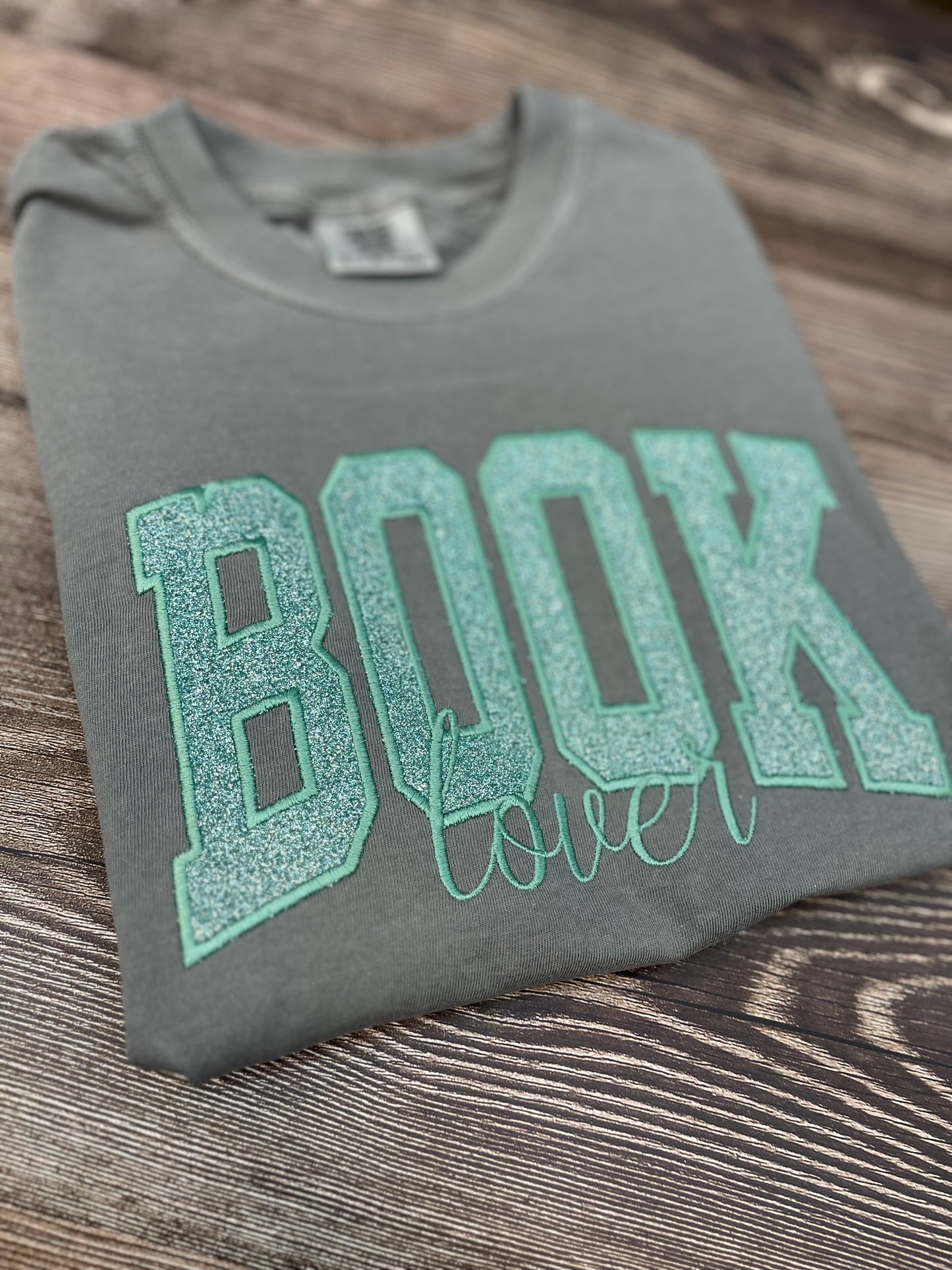 Glitter Book Lover Comfort Colors Tshirt