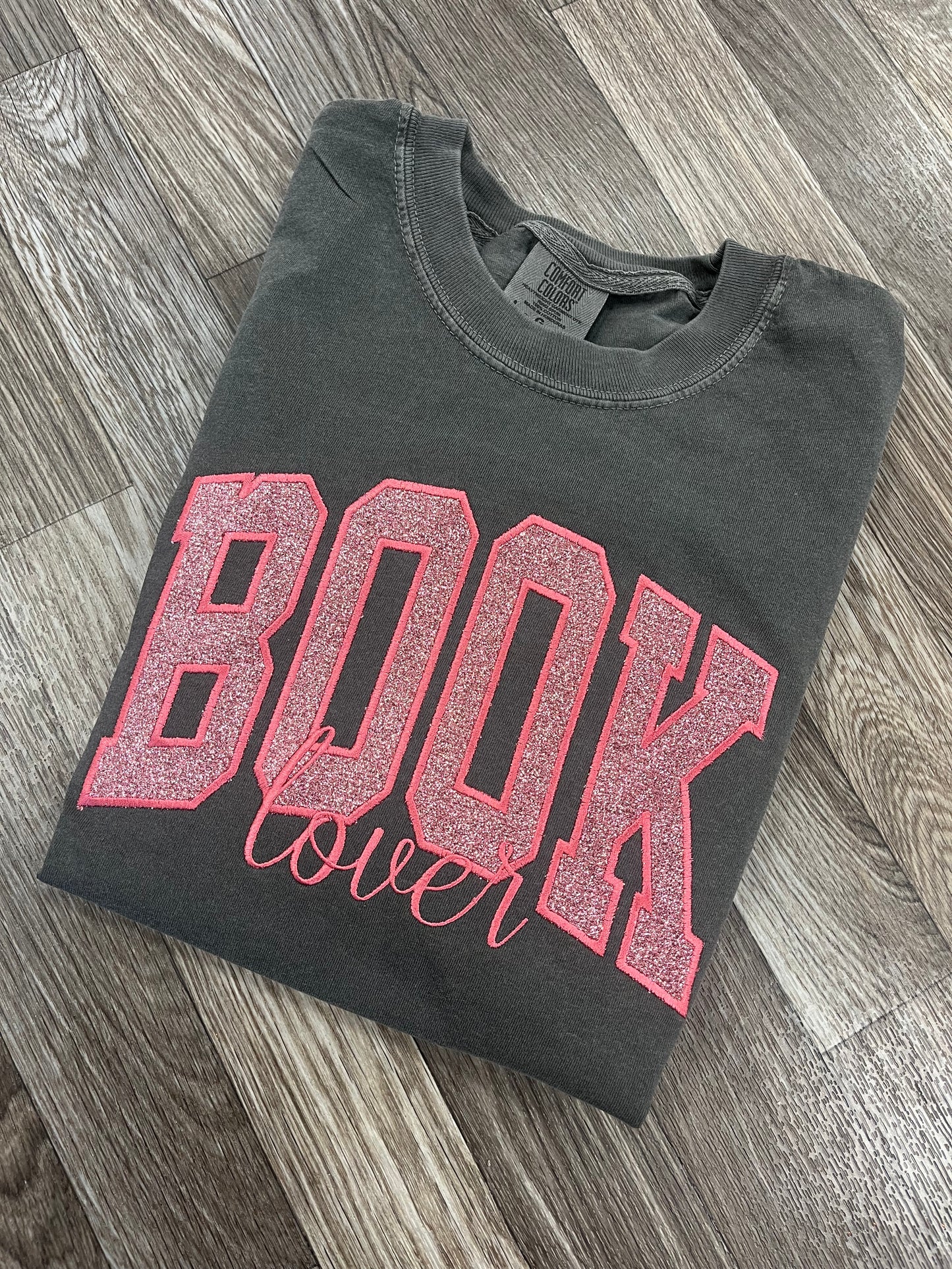 Glitter Book Lover Comfort Colors Tshirt