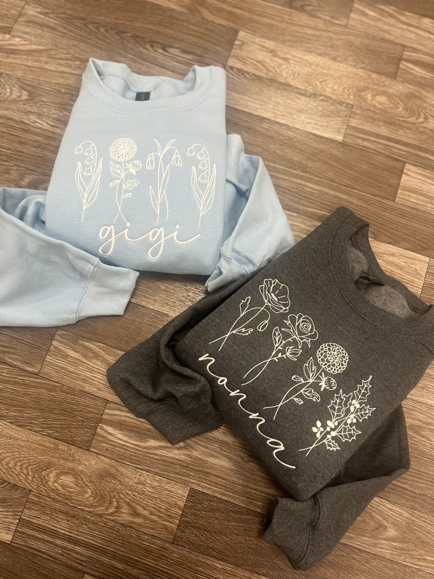 Custom Birth Flower Crewneck