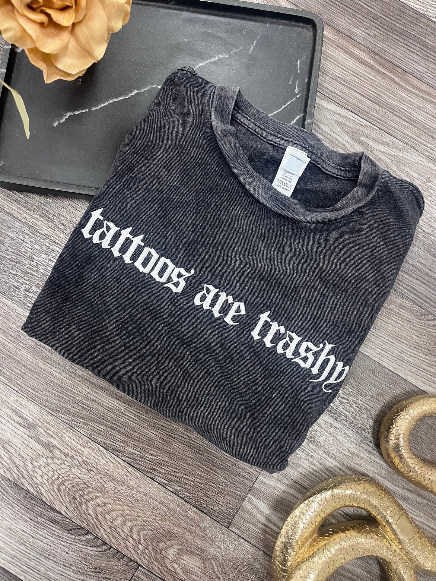 Tattoos Are Trashy Vintage Wash Tshirt