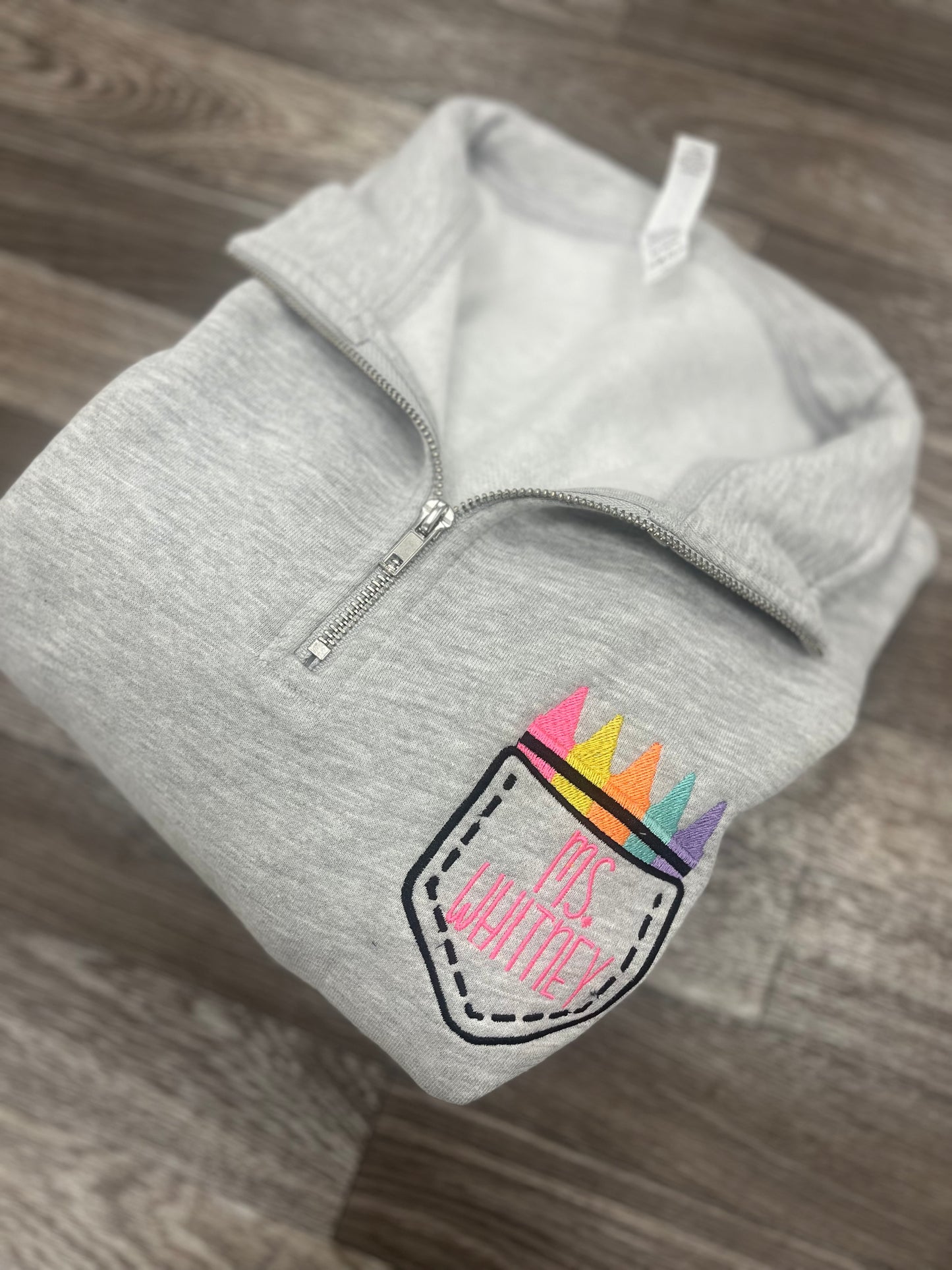 Custom Teacher Quarter Zip Pullover
