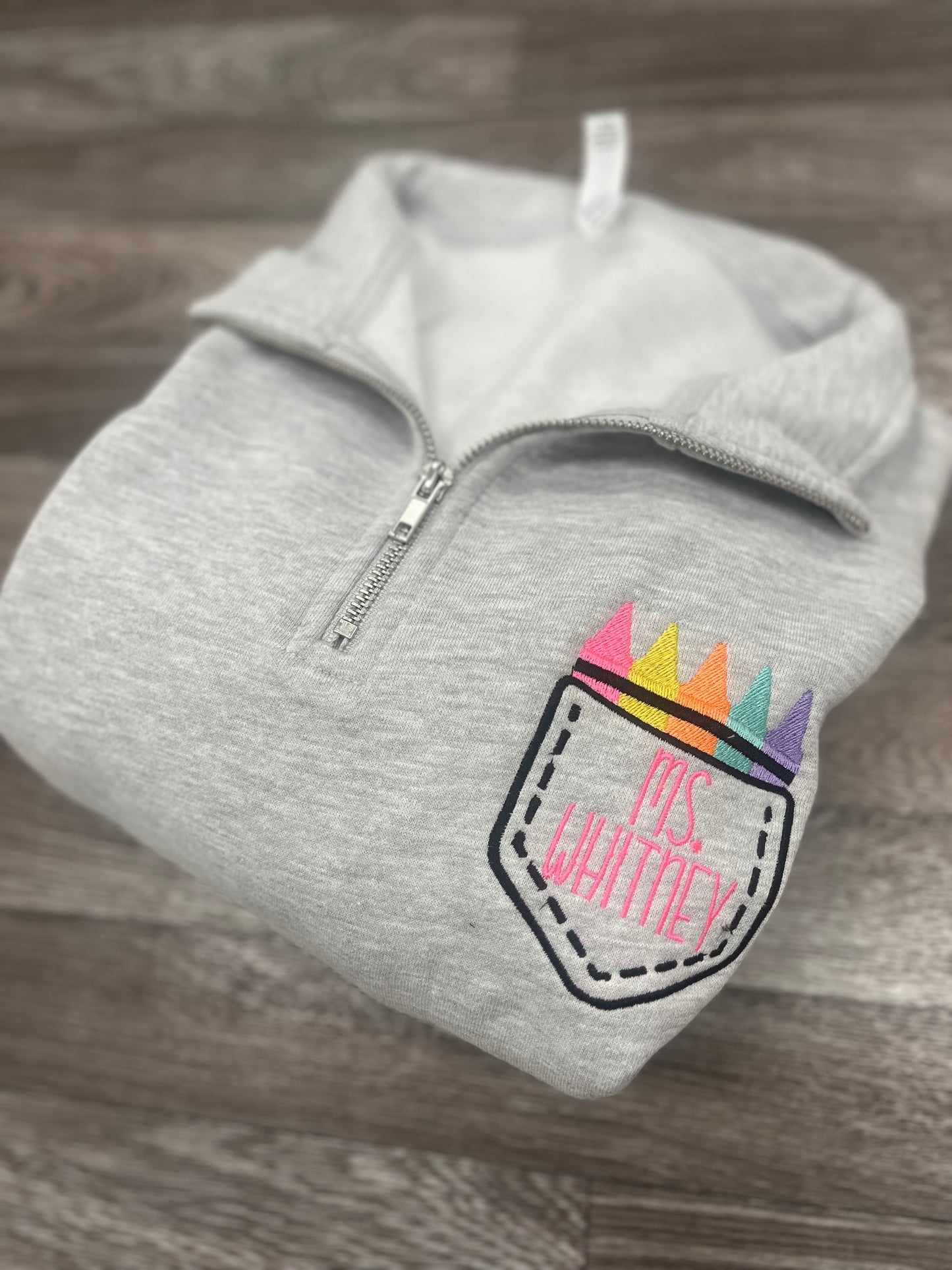 Custom Teacher Quarter Zip Pullover