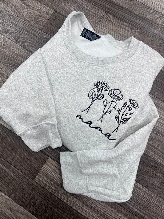 Custom Birth Flower Crewneck (2)