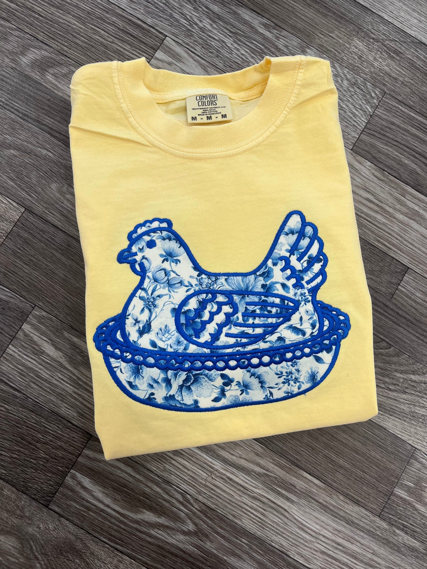 Hen on a Nest Applique Tshirt