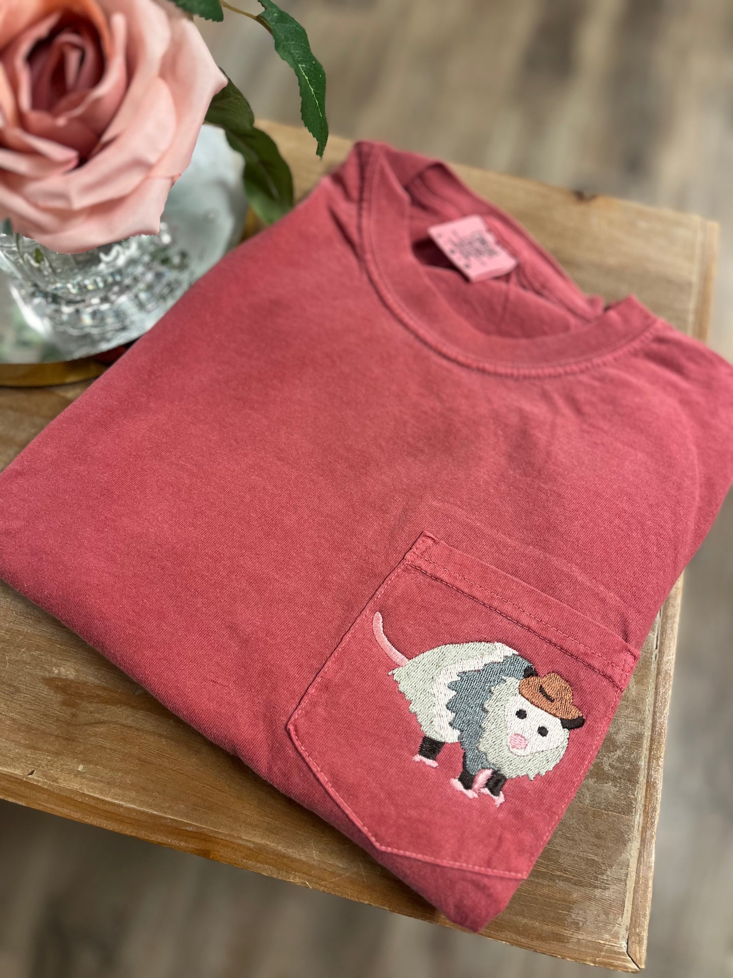 Cowboy Possum Pocket Tee