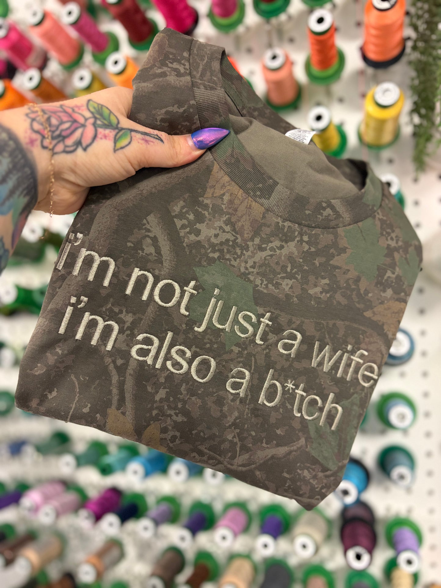 Not Just a Wife Camo Tshirt