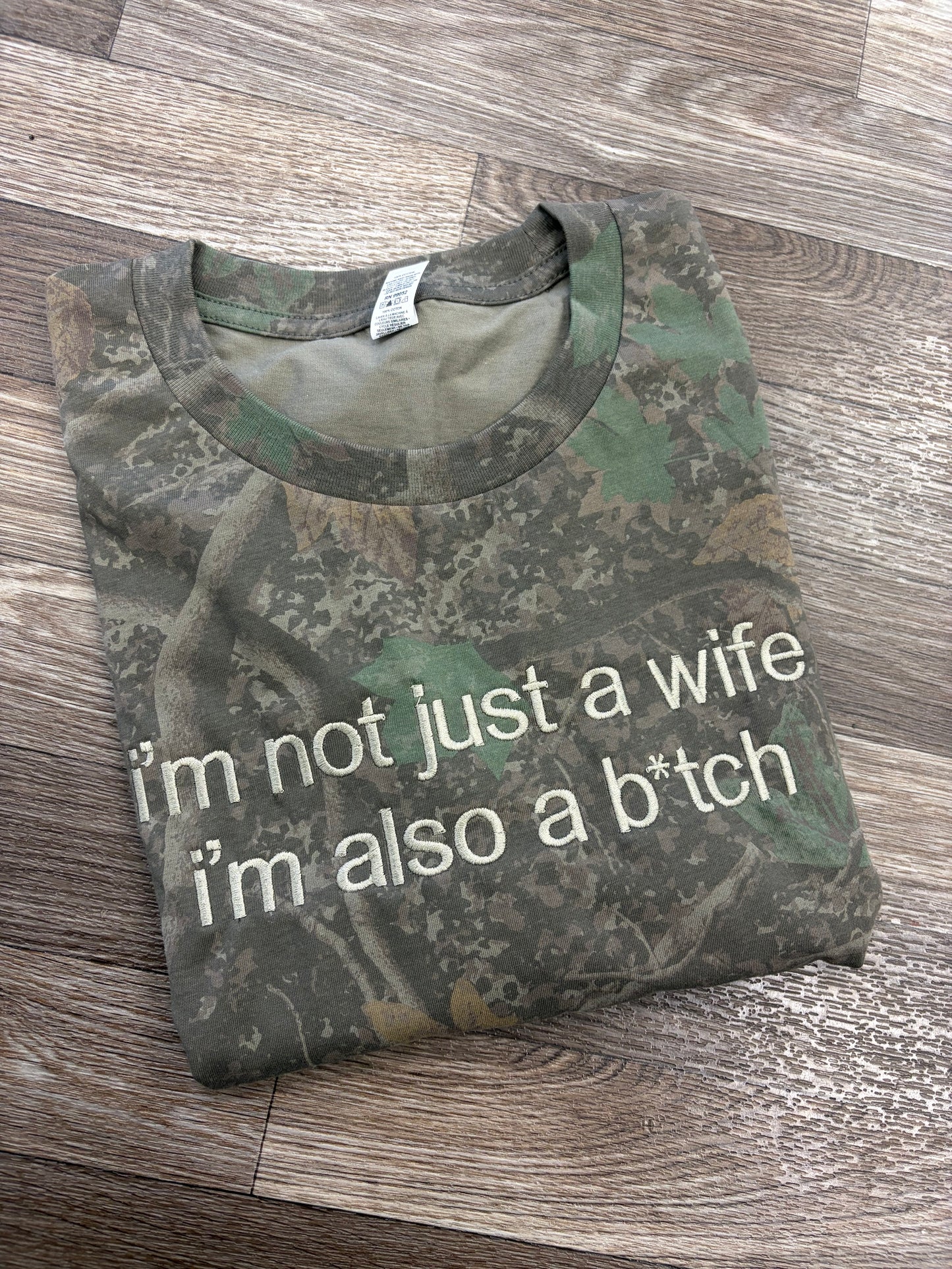 Not Just a Wife Camo Tshirt
