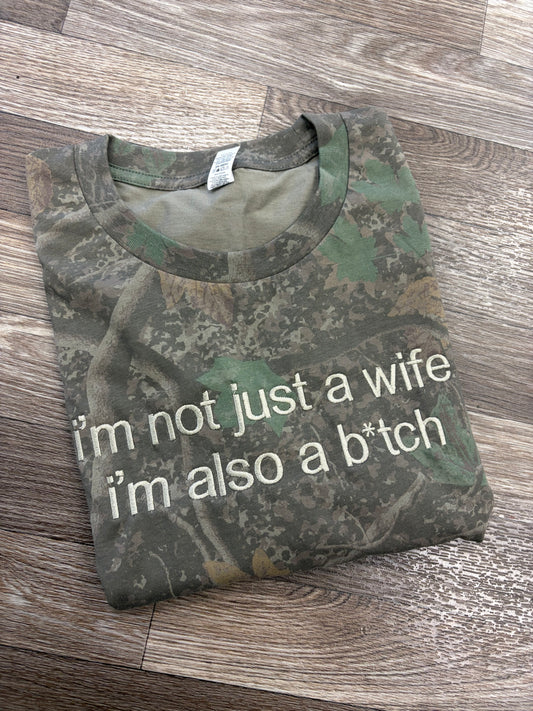 Not Just a Wife Camo Tshirt