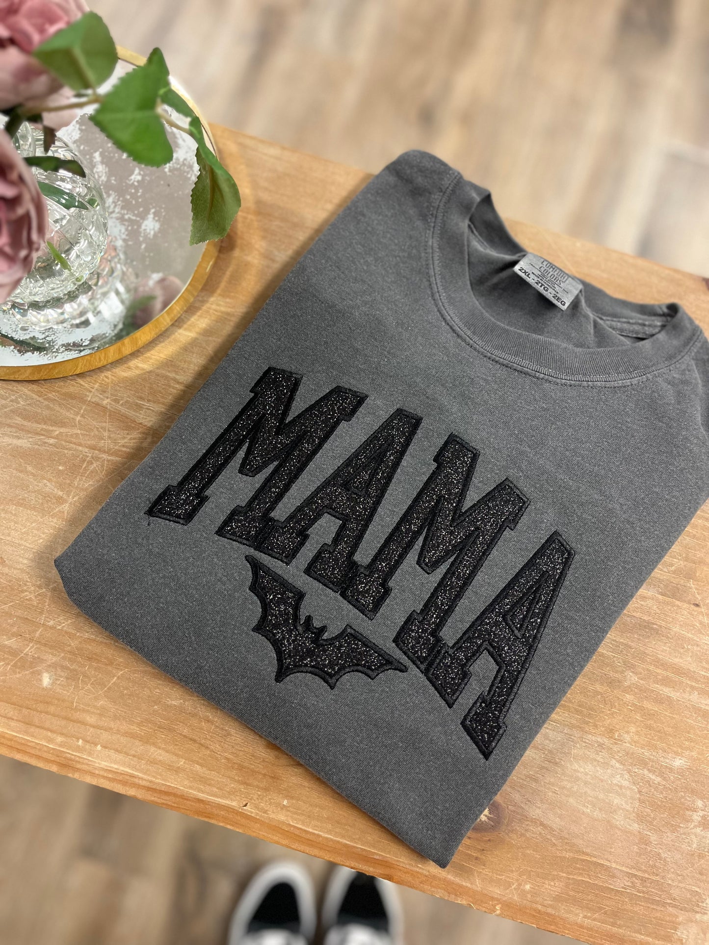 Glitter Spooky Mama Comfort Colors Tshirt