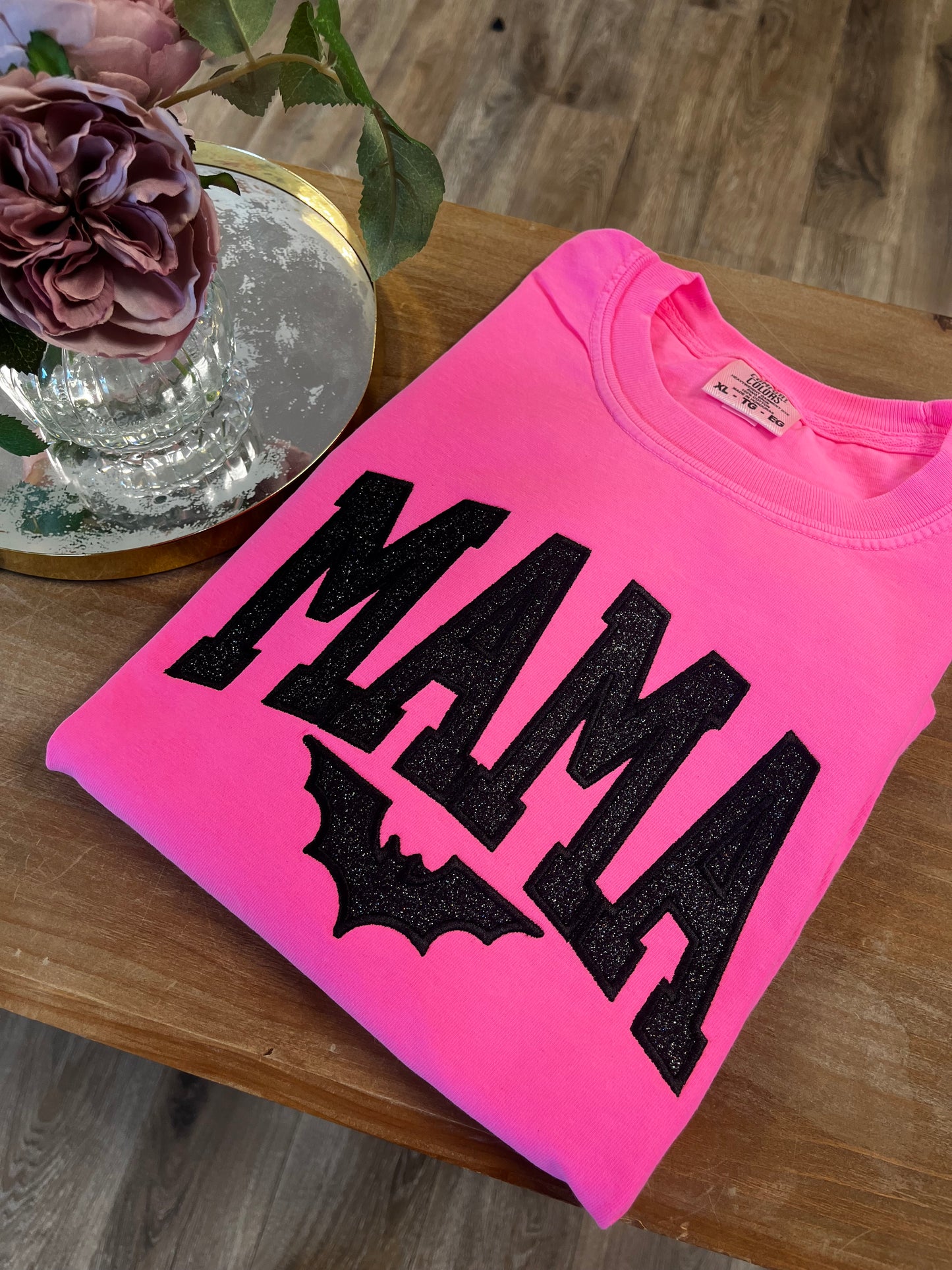 Glitter Spooky Mama Comfort Colors Tshirt