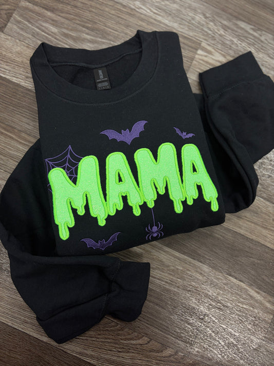 Glitter Halloween Mama Crewneck
