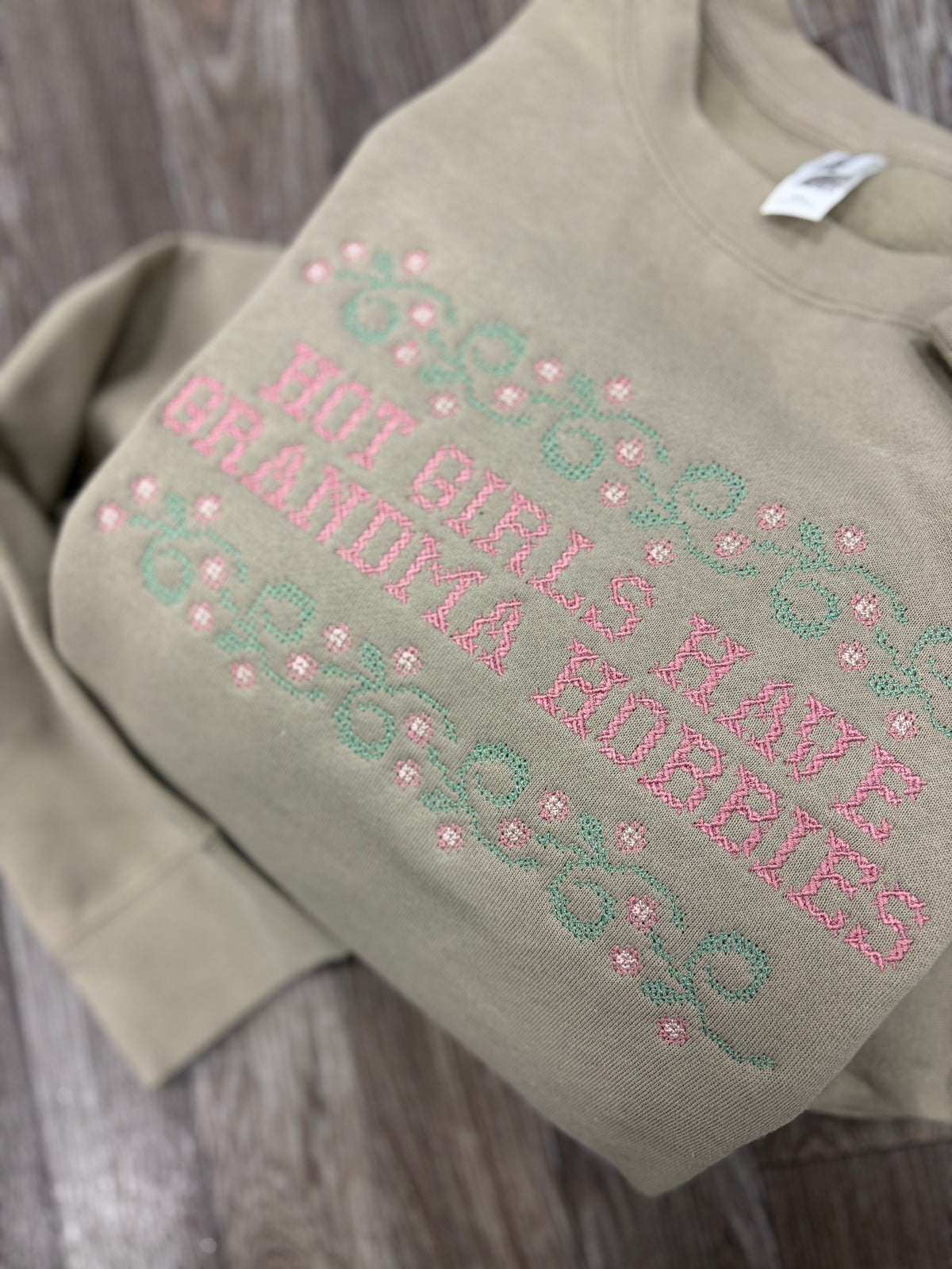 Hot Girls Have Grandma Hobbies Crewneck