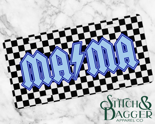 ACDC Mama License Plate - Blue