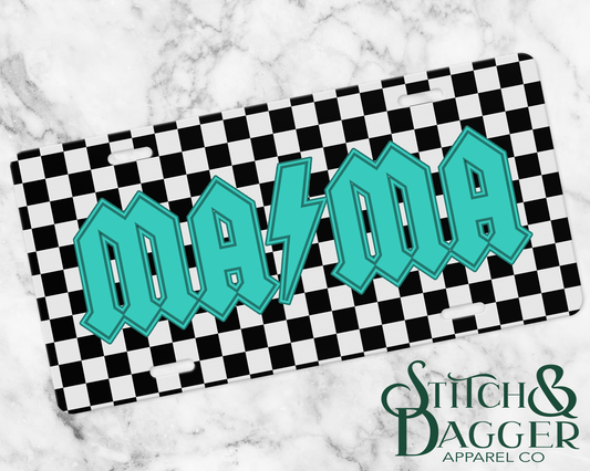 ACDC Mama License Plate - Teal