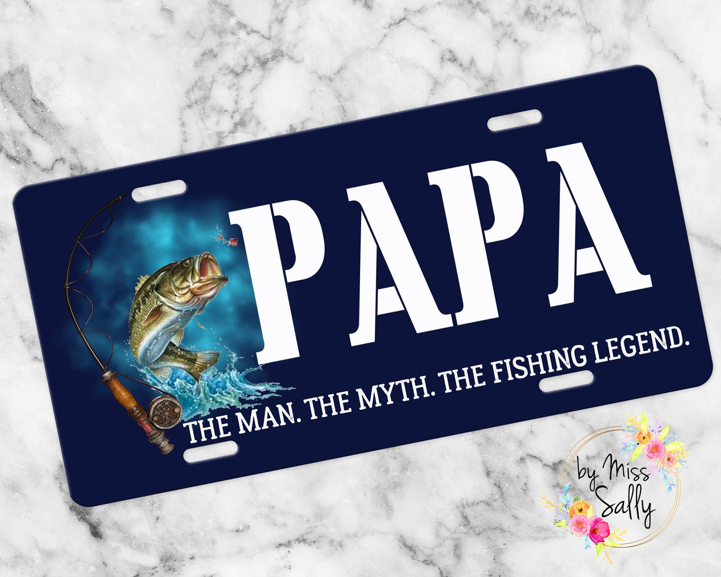 Personalized License Plate - The Man The Myth The Fishing Legend