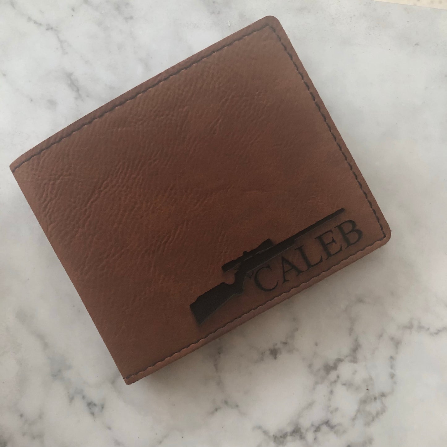 Custom Engraved Leatherette Wallet