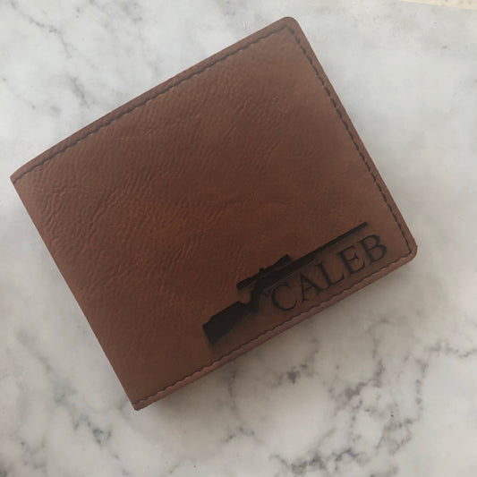 Custom Engraved Leatherette Wallet